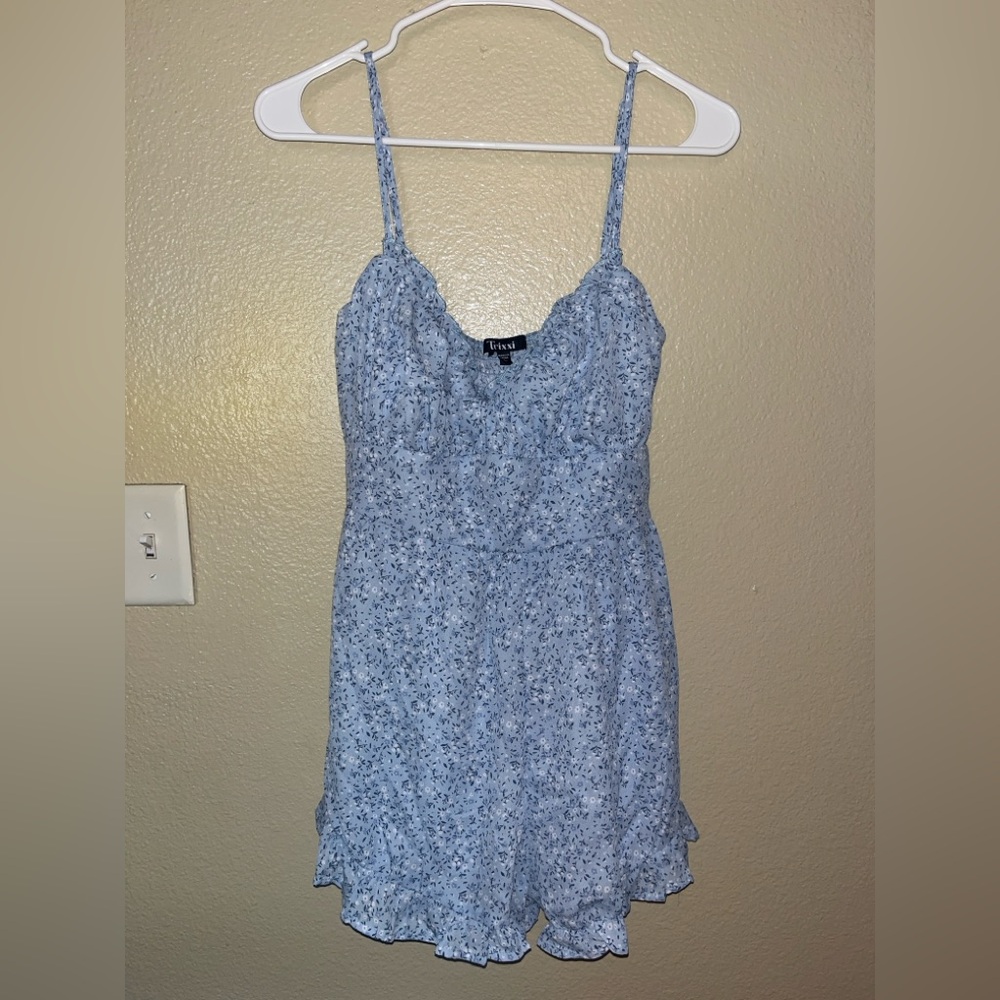 Trixxi Blue Floral Romper